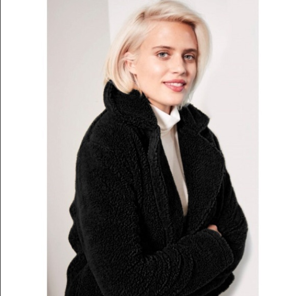 NWWT cropped moto teddy jacket